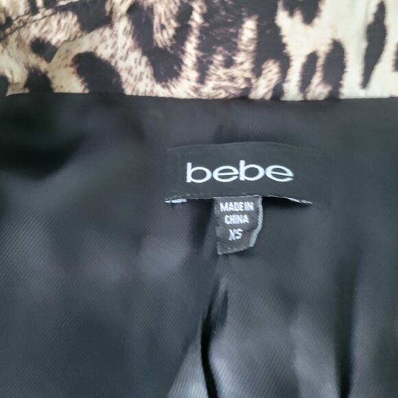 NWT BEBE AnimAL PRINT CORSET TRENCH COAT mob wife gothic punk XS - Picture 12 of 14